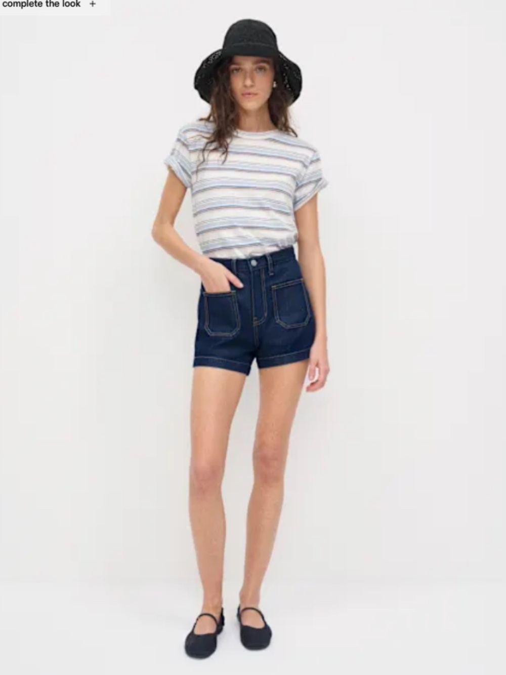 Reformation Alyssa Stretch High Rise 3.5" Pocket Jean Shorts - Picture 4 of 6